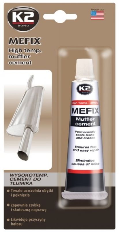K2 Mefix Auspuff Zement hochtemperatur, Auspuff Reparatur, Auspuff  Dichtmasse, Auspuffanlage, Reparatur Zement, Dichtstoff 140g : :  Auto & Motorrad